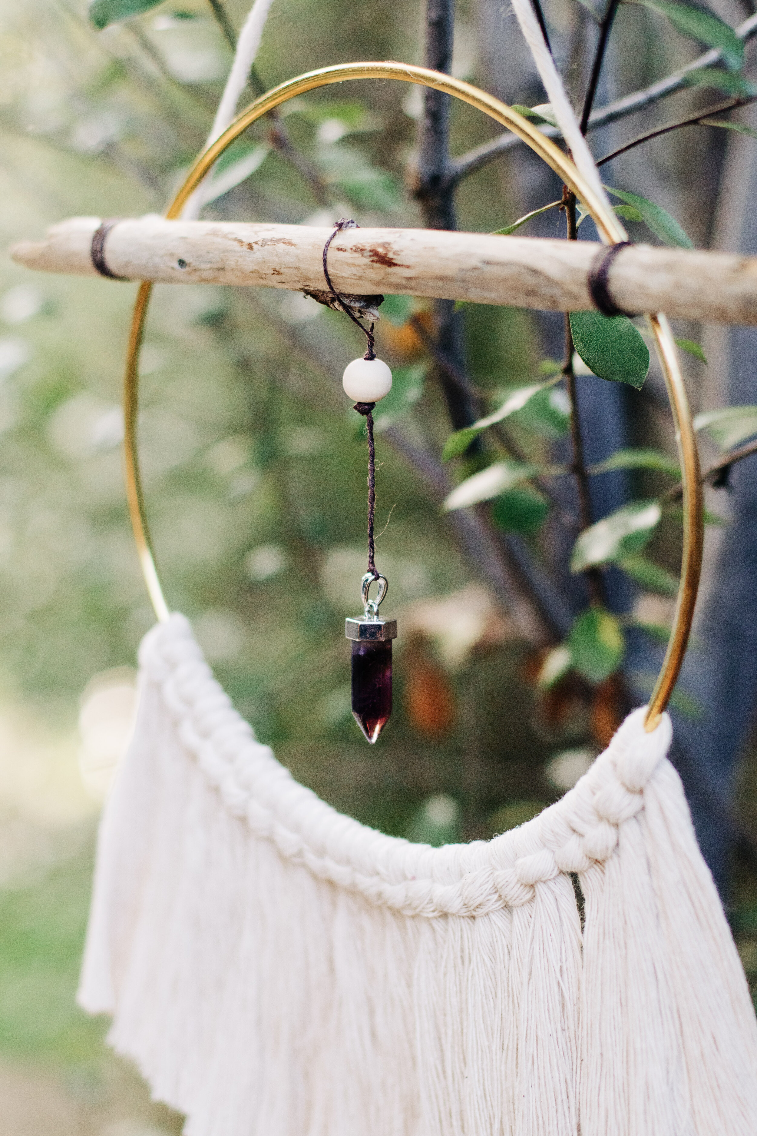 Circle Wall Hanging w/ Pendant