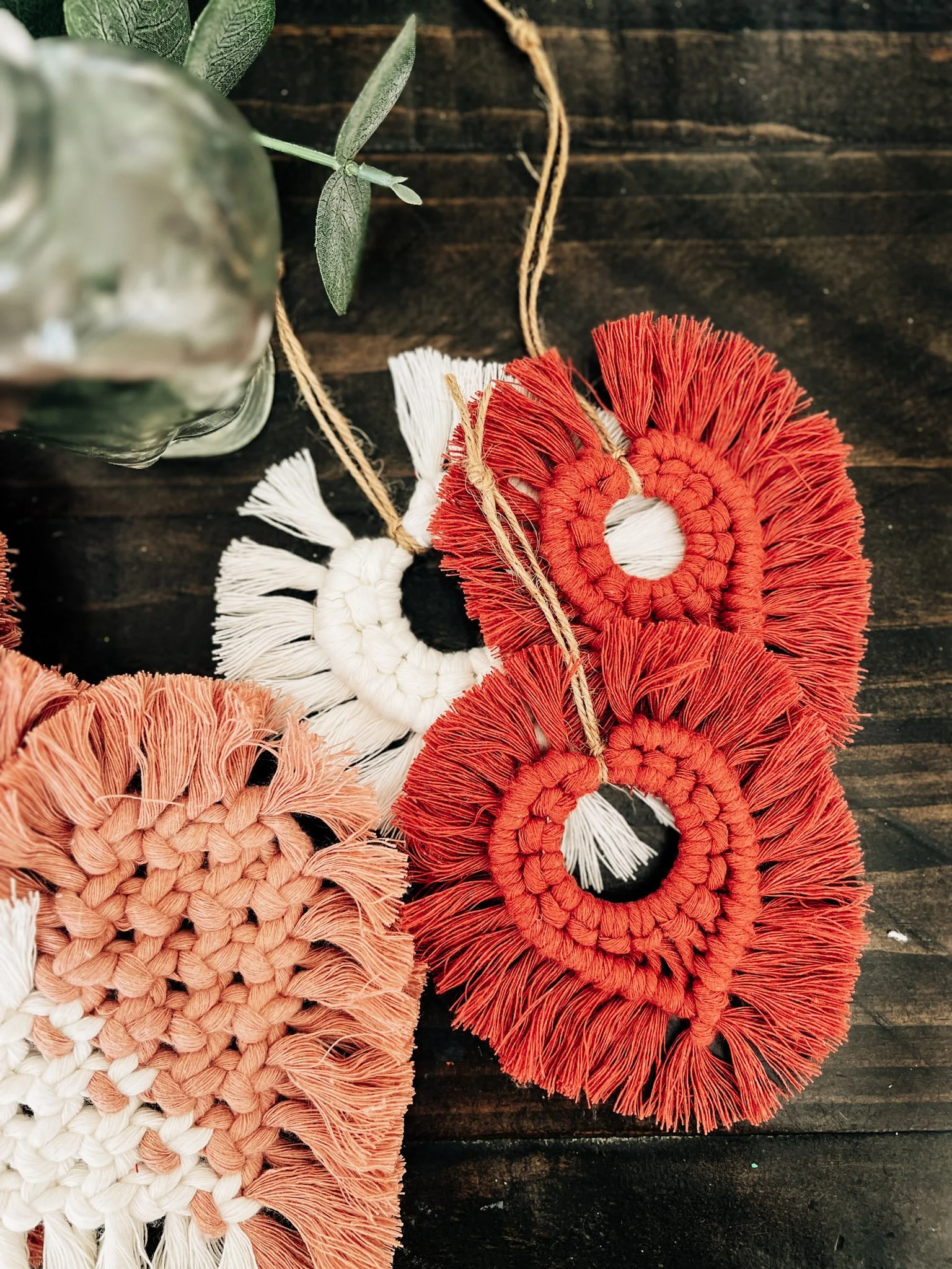 Macrame Holiday Ornaments or Gift Tags