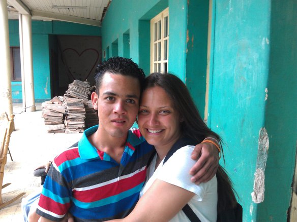 Julio with Heather, another of our summer interns