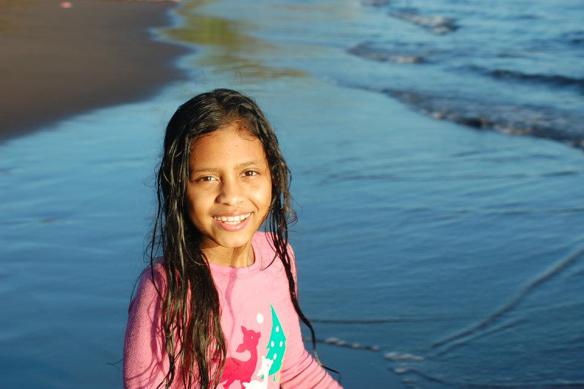 Nayeli at last year’s beach Christmas