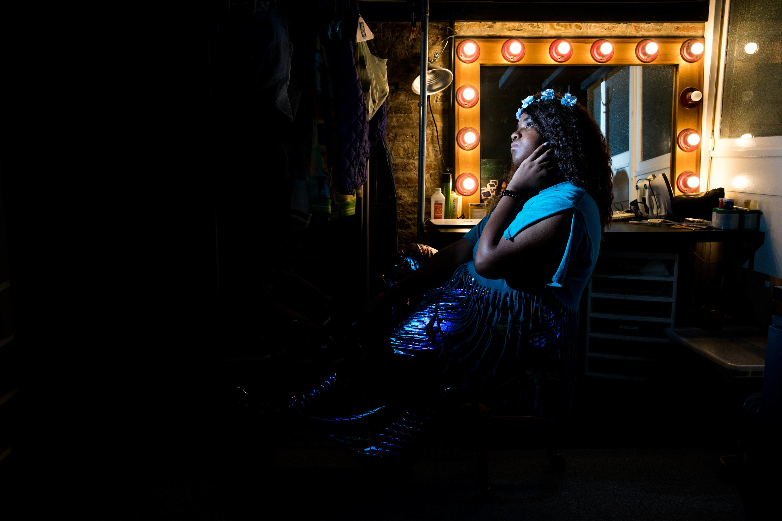  Jaden Woods, 15, poses for a portrait in an outfit he designed and made for his drag persona, Divinity Amazara, to attend his first Pride Parade, in Chicago. The Louisiana native is staying with his Aunt and her wife for the summer while he attends 