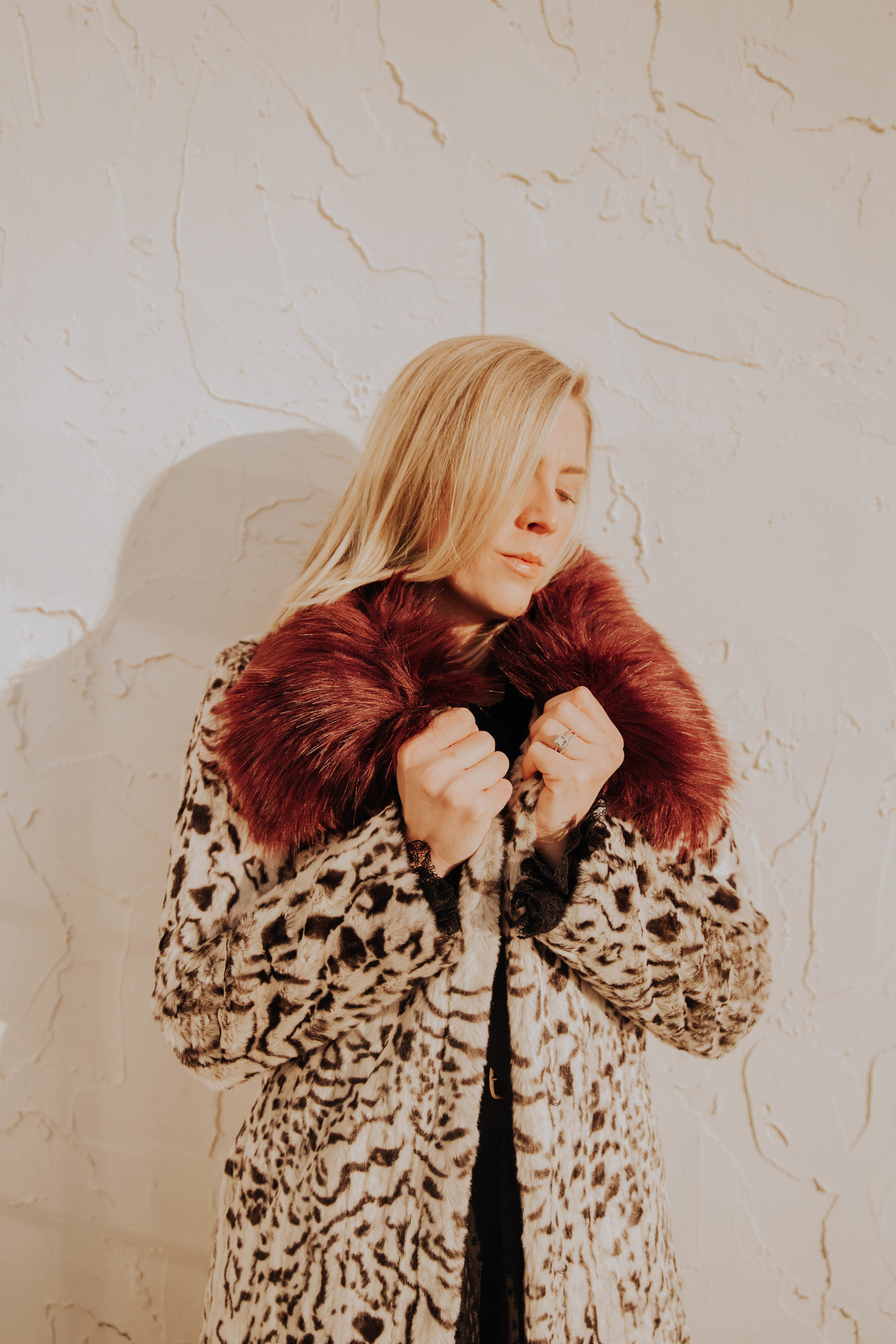 The Borrowed Babes Fashion Blogger Stephanie Mack Kearney wearing Unreal Fur Coat and Philosophy di Lorenzo Serafini from Rent the Runway 