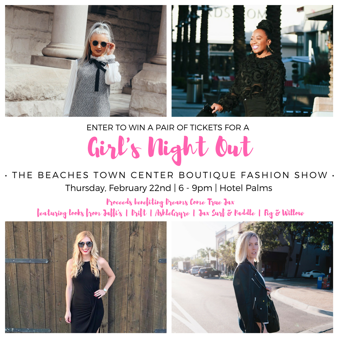Enter to Win a Girl's Night Out Package to the Beaches Town Center Boutique  Fashion Show at Hotel Palms