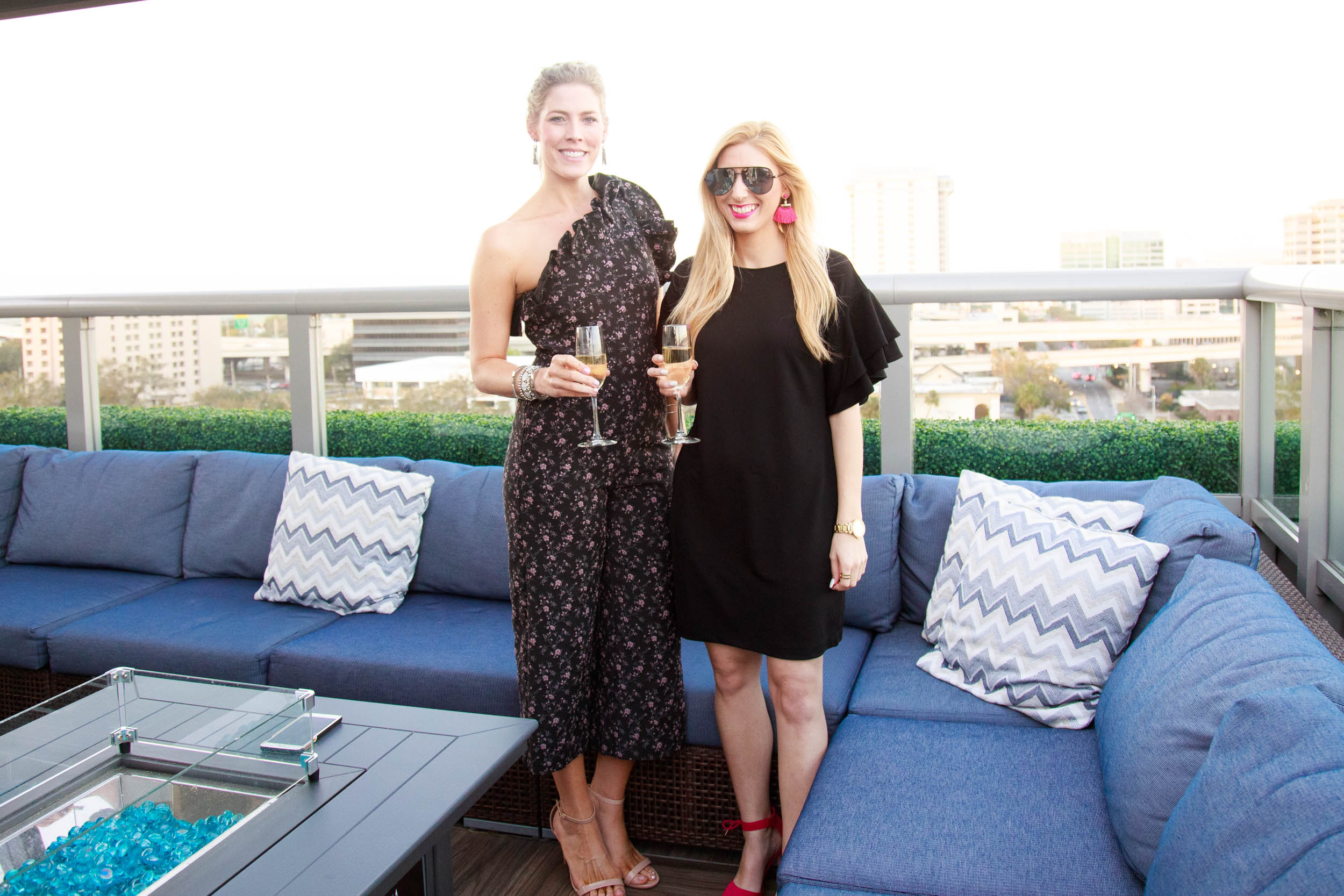 The Borrowed Babes Fashion Blog and Style Collective Rosé on the Roof Blogger Meet Up at River & Post