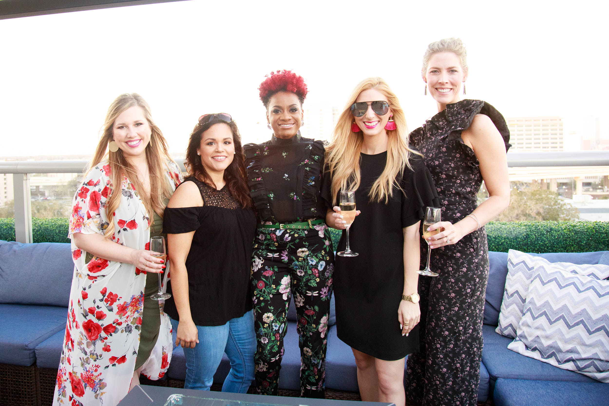 The Borrowed Babes Fashion Blog and Style Collective Rosé on the Roof Blogger Meet Up at River & Post