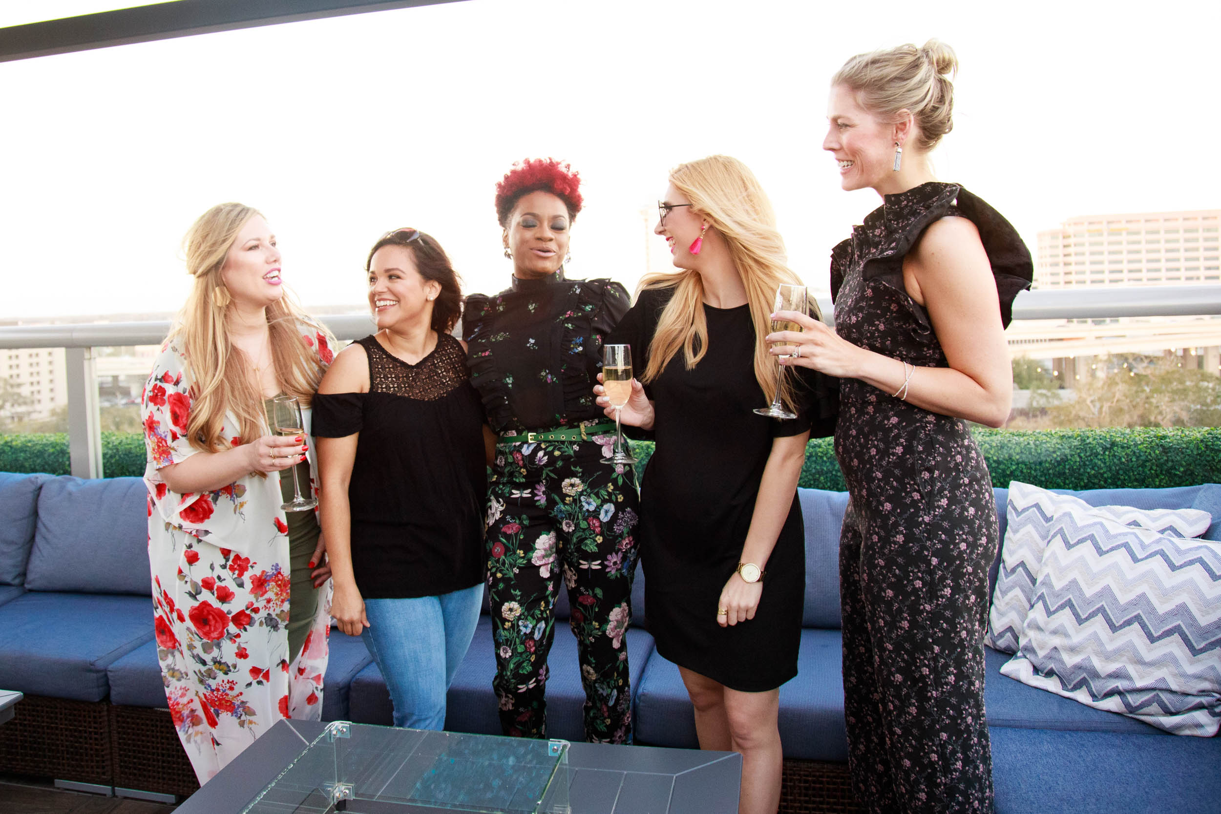 The Borrowed Babes Fashion Blog and Style Collective Rosé on the Roof Blogger Meet Up at River & Post