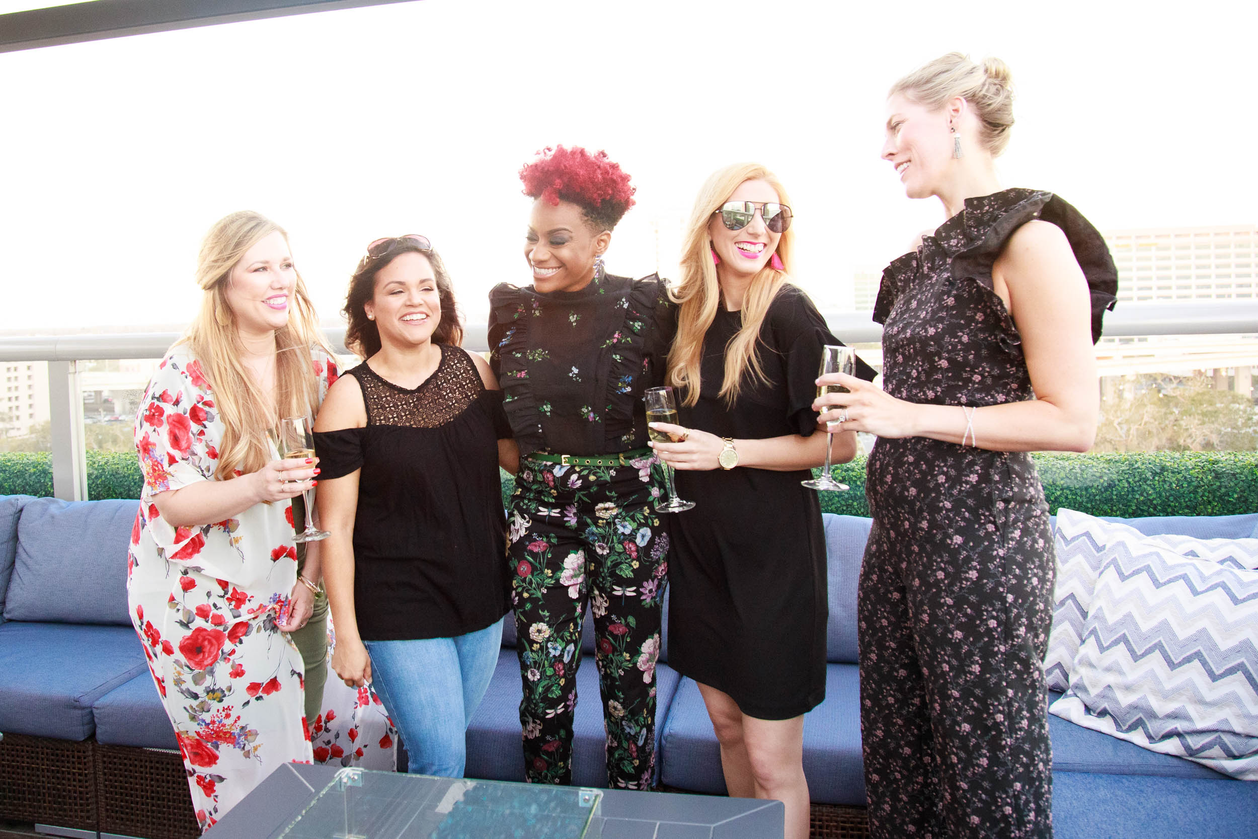 The Borrowed Babes Fashion Blog and Style Collective Rosé on the Roof Blogger Meet Up at River & Post
