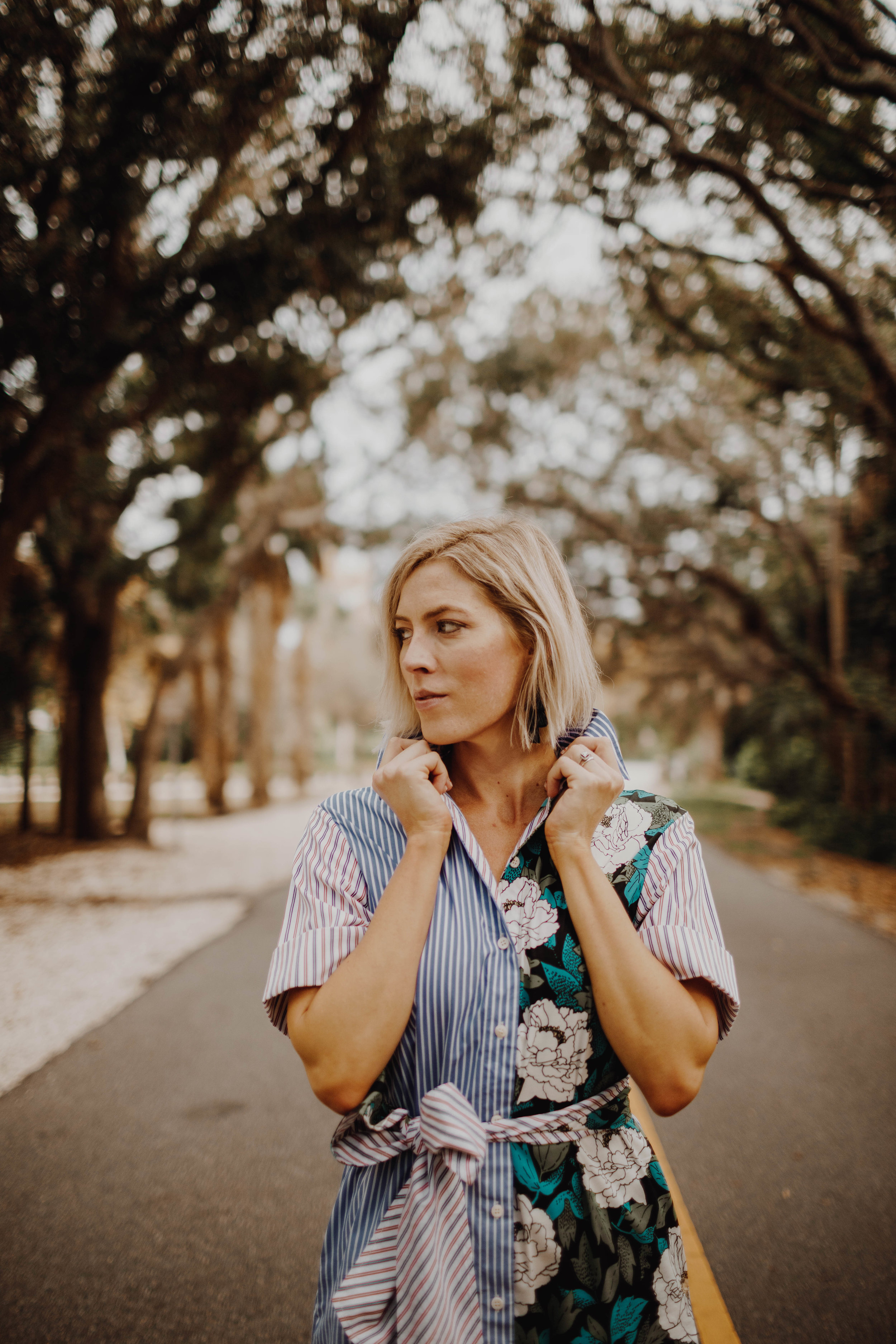 Mixed Print Shirtdress from Rent the Runway worn by Stephanie Mack of The Borrowed Babes Fashion 