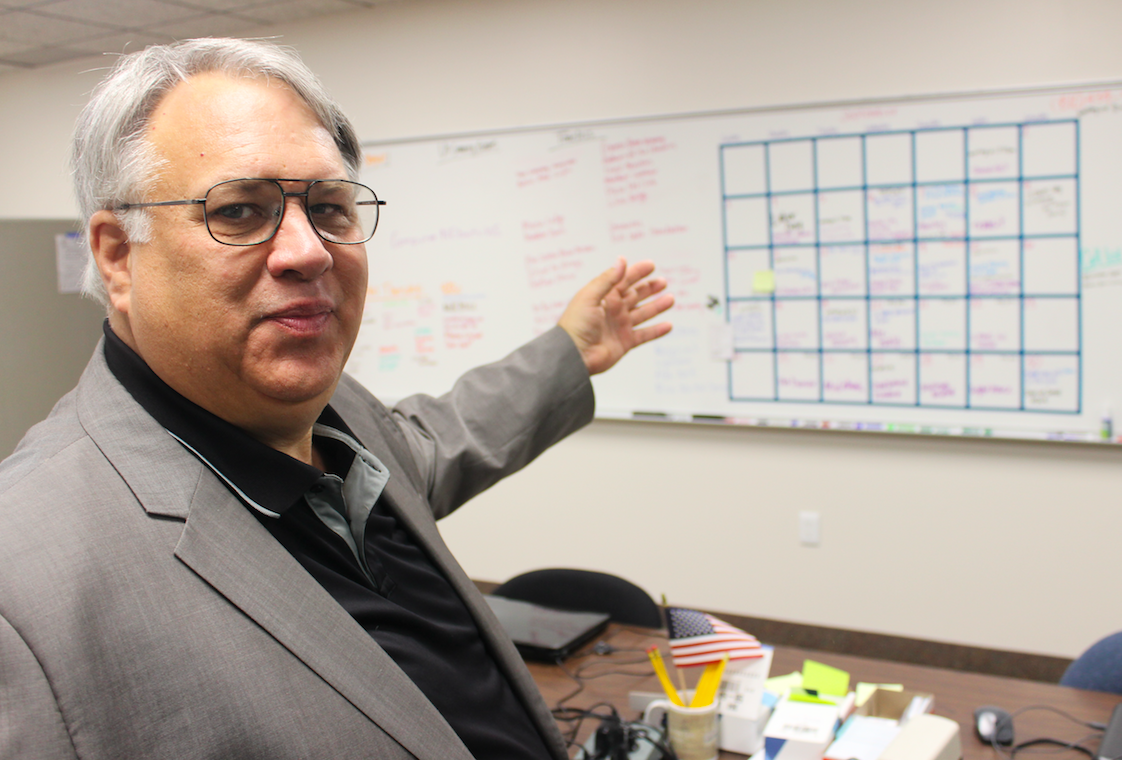 Founder Larry Boulier reviews the week's production schedule