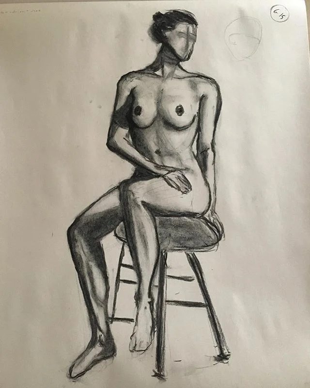 Sketch from tonight's art class.
#charcoal #drawing #sketch #chicago #art #practice #nudeart #figuredrawing