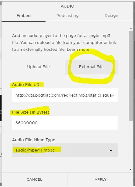 Setting up Podtrac on Squarespace Podcasting 