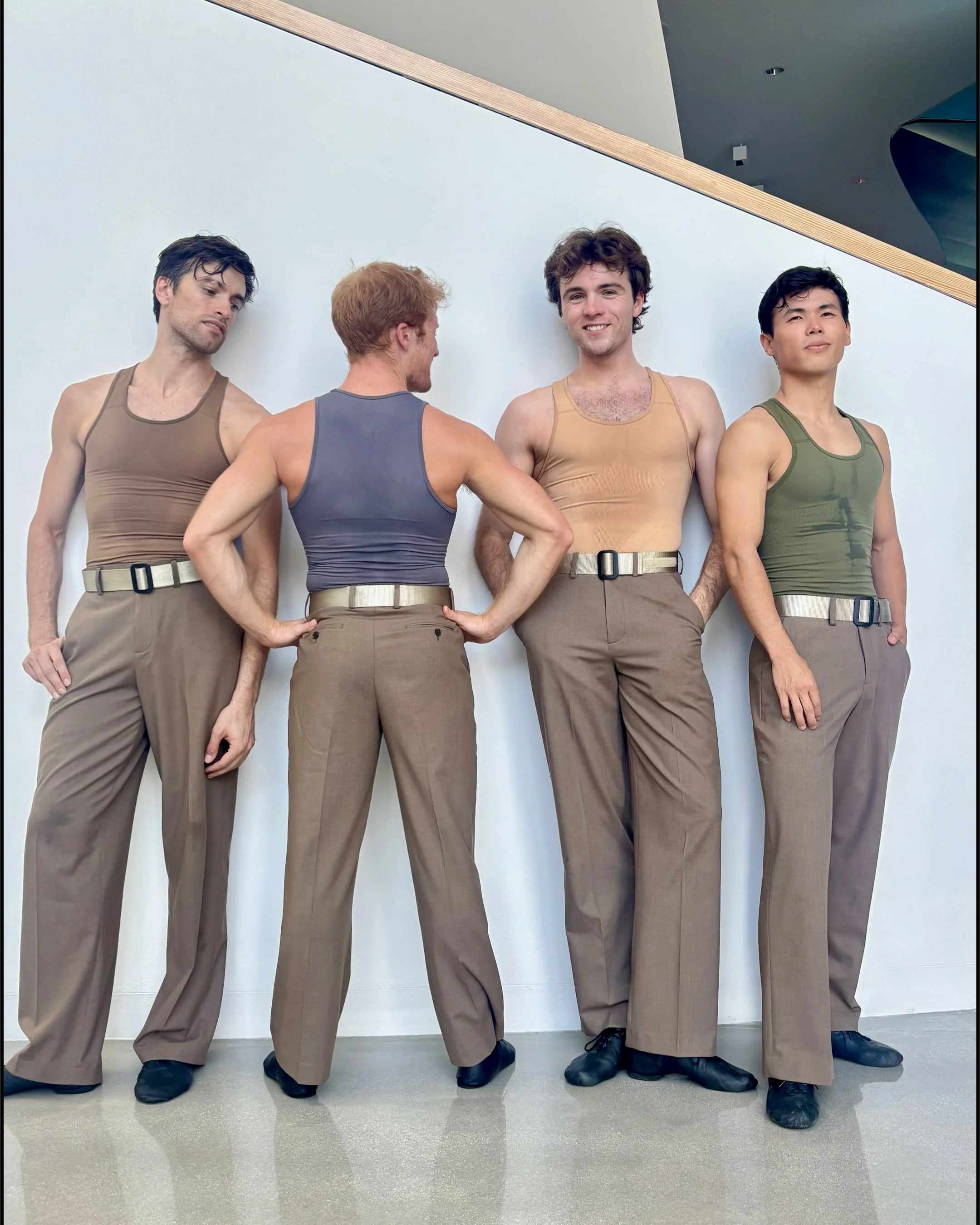Miami City Ballet male dancers in costume designs by Spiridonakou