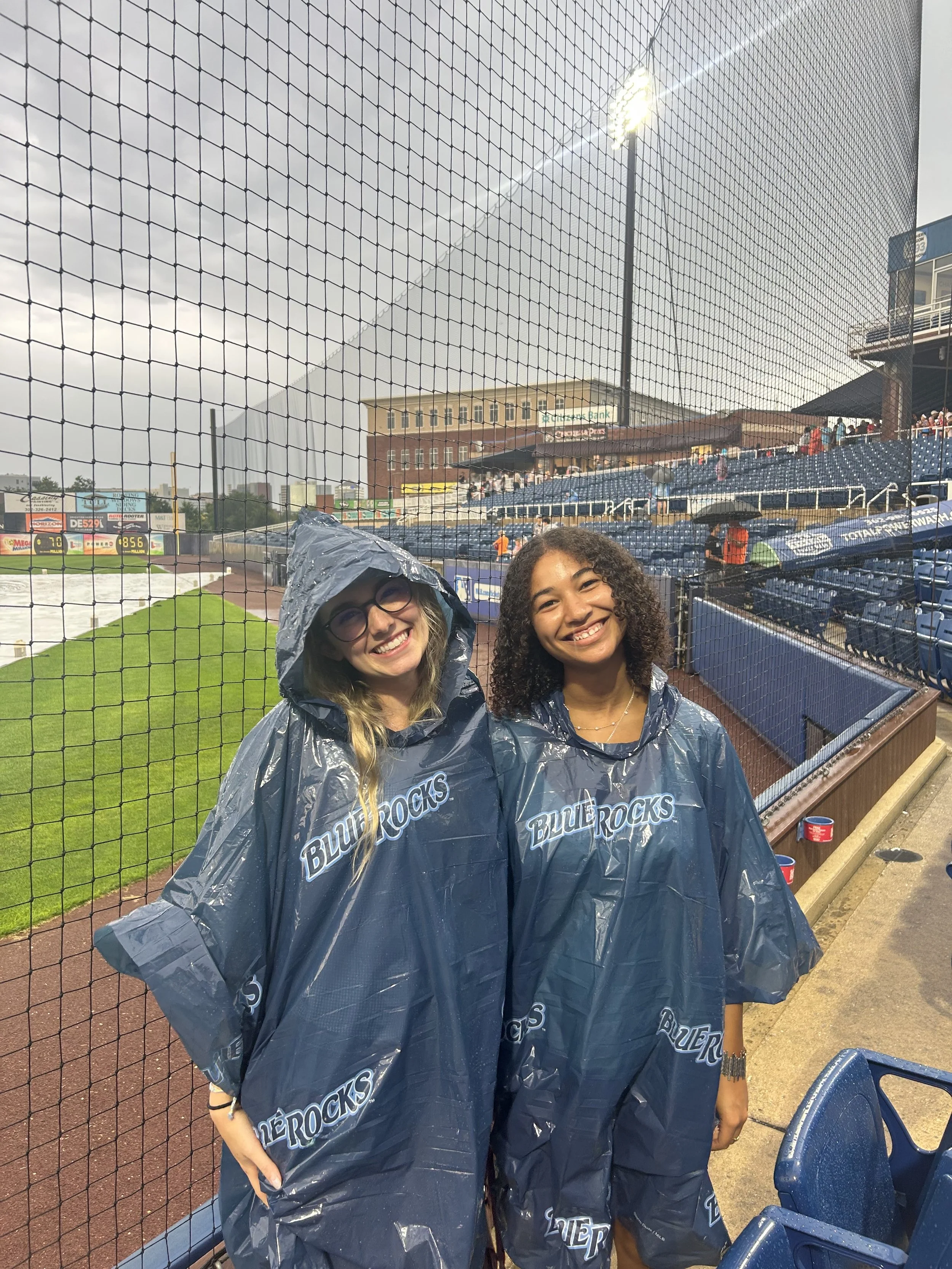 Sadie &amp; Bella at the Blue Rocks Game!
