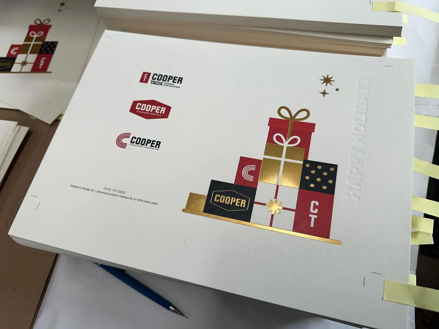 Absolutely love printing this piece designed by @memepeca It is checking nearly all the boxes&hellip;digital + letterpress + foil. Great couple days in the shop!
#letterpresslove #letterpressprinting #letterpress