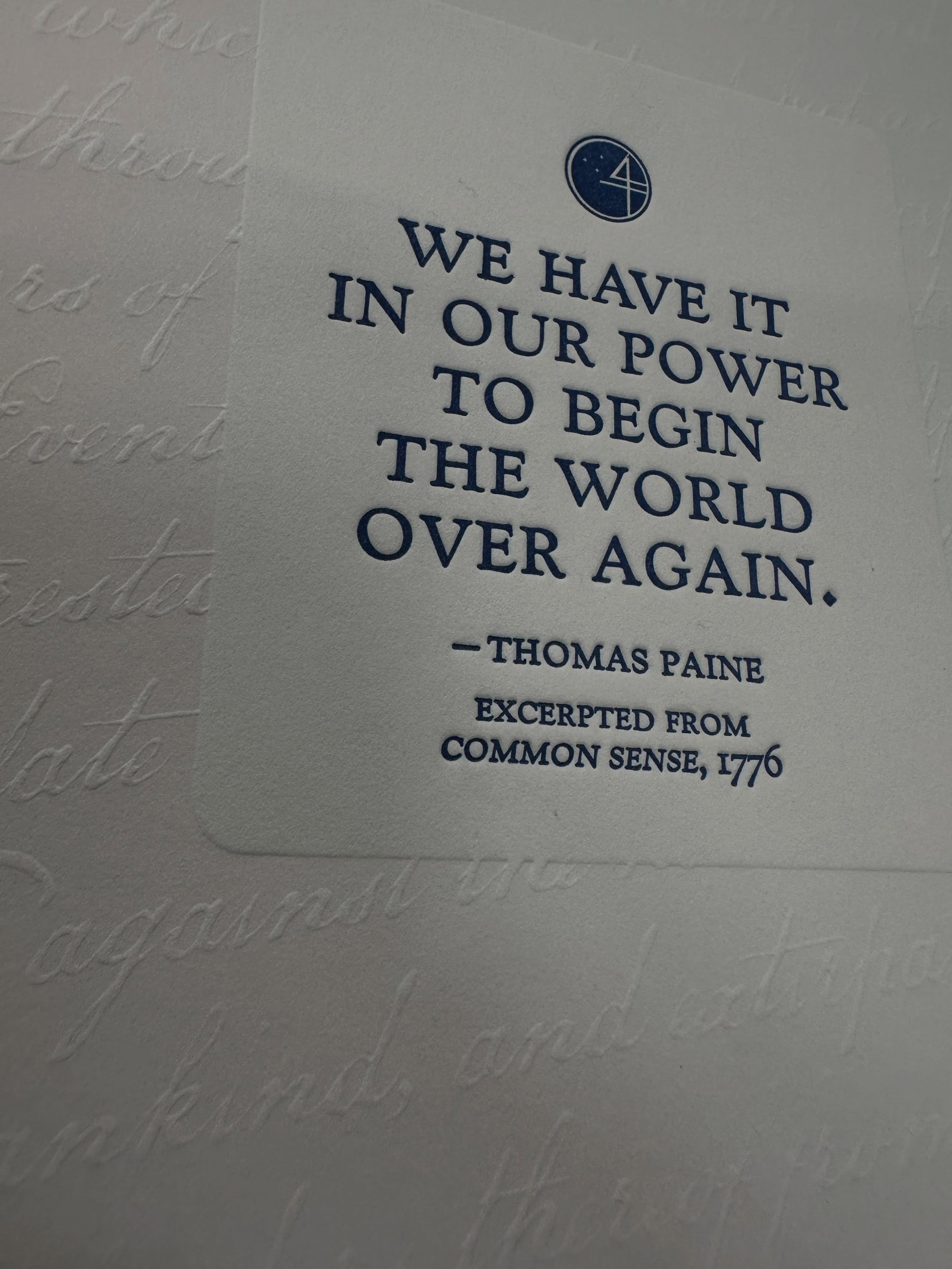 We&rsquo;re doing what any self-respecting printer ought to be doing on July 4&hellip; celebrating this imperfect union with ink, paper, and pressure. Happy 250th! #letterpress #letterpressprinting #letterpresslove