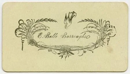 vintage victorian calling card