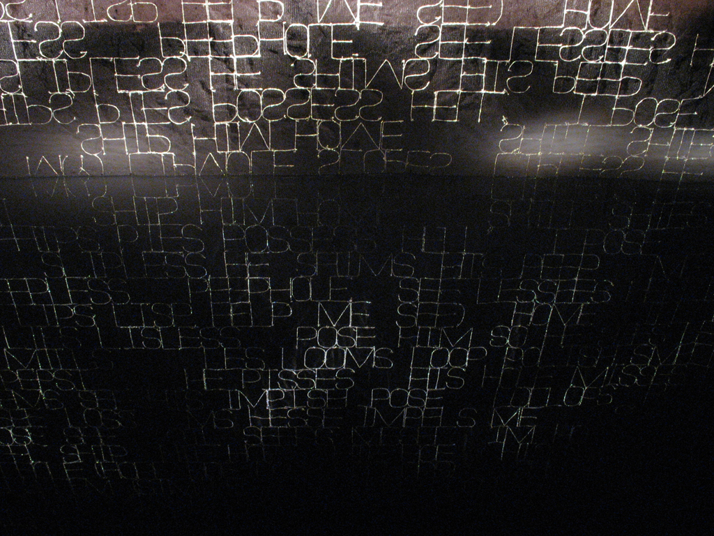 She's So Simple II Detail of where the textile meets the water (night time shot)