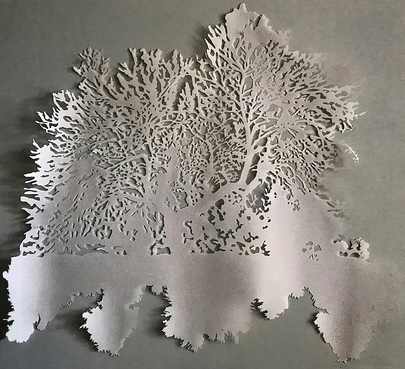 Tree 2 SOLD 44"x48" Handcut frosted mylar