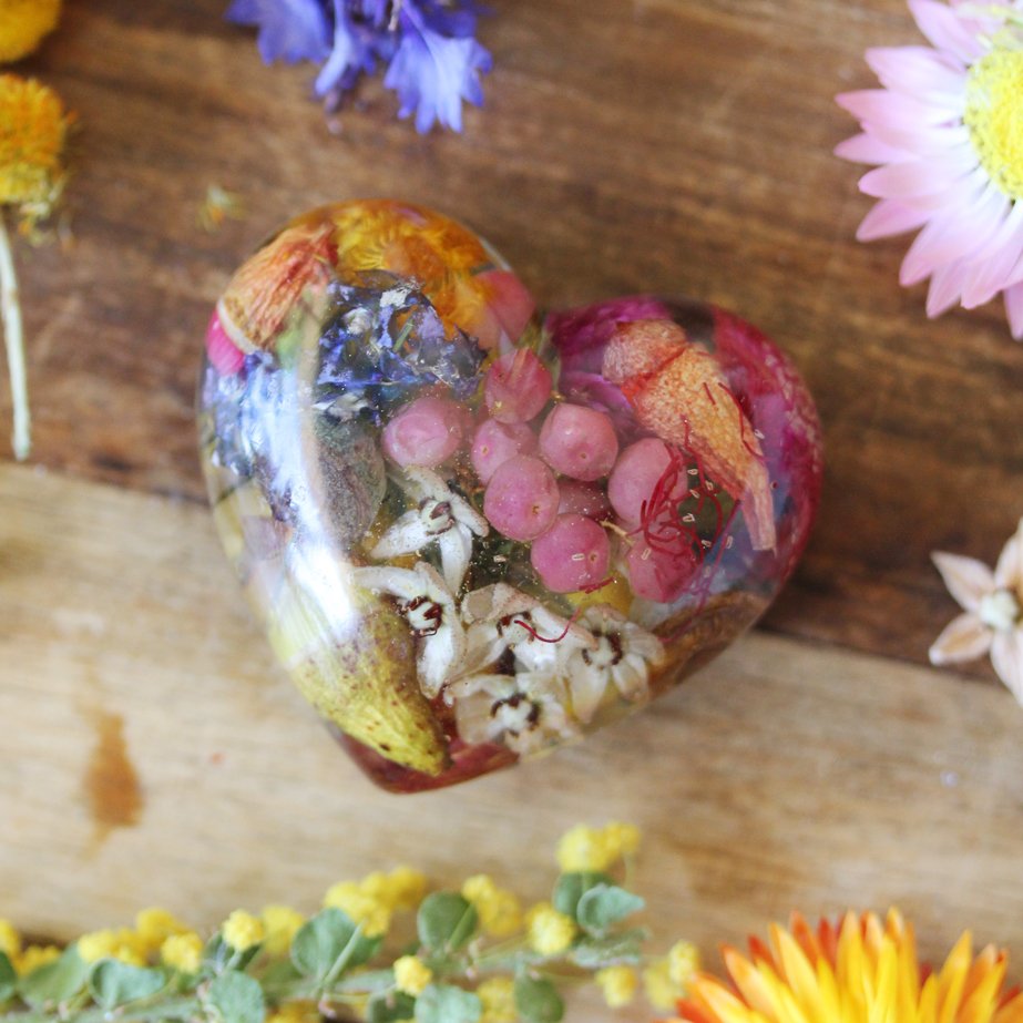 Botanical Heart Magnet 4