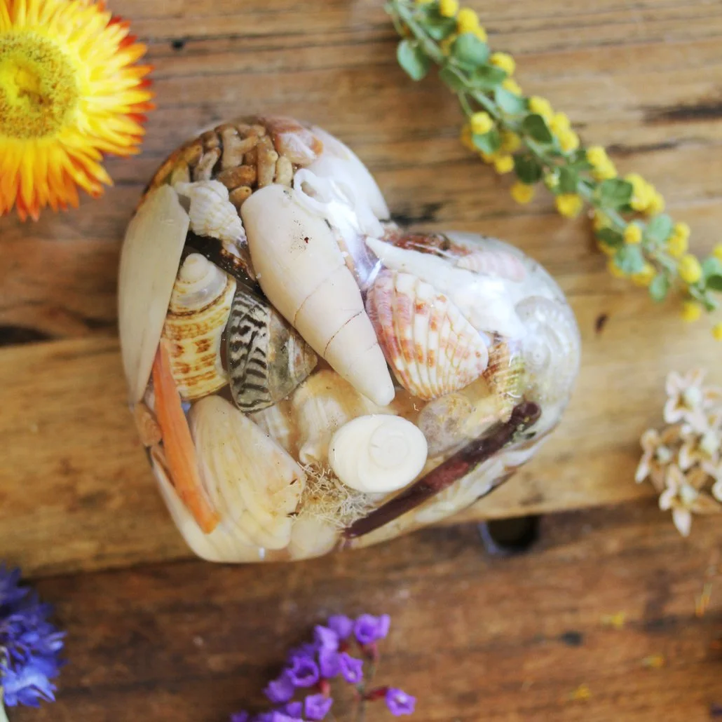 Large Round Beach Heart