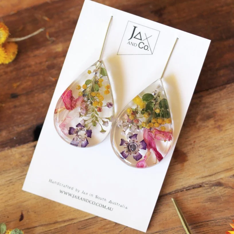 Small Mixed Bush Flower Drop Earrings 13