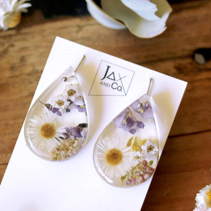 Small Mixed Bush Flower Drop Earrings 6