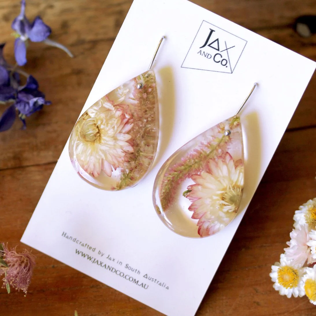 Small Bush Flower Drop Earrings 8