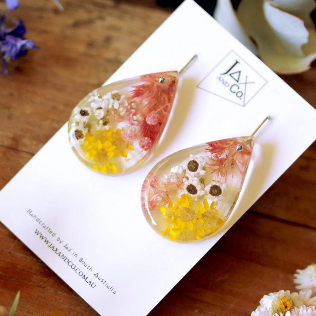 Small Mixed Bush Flower Drop Earrings 5