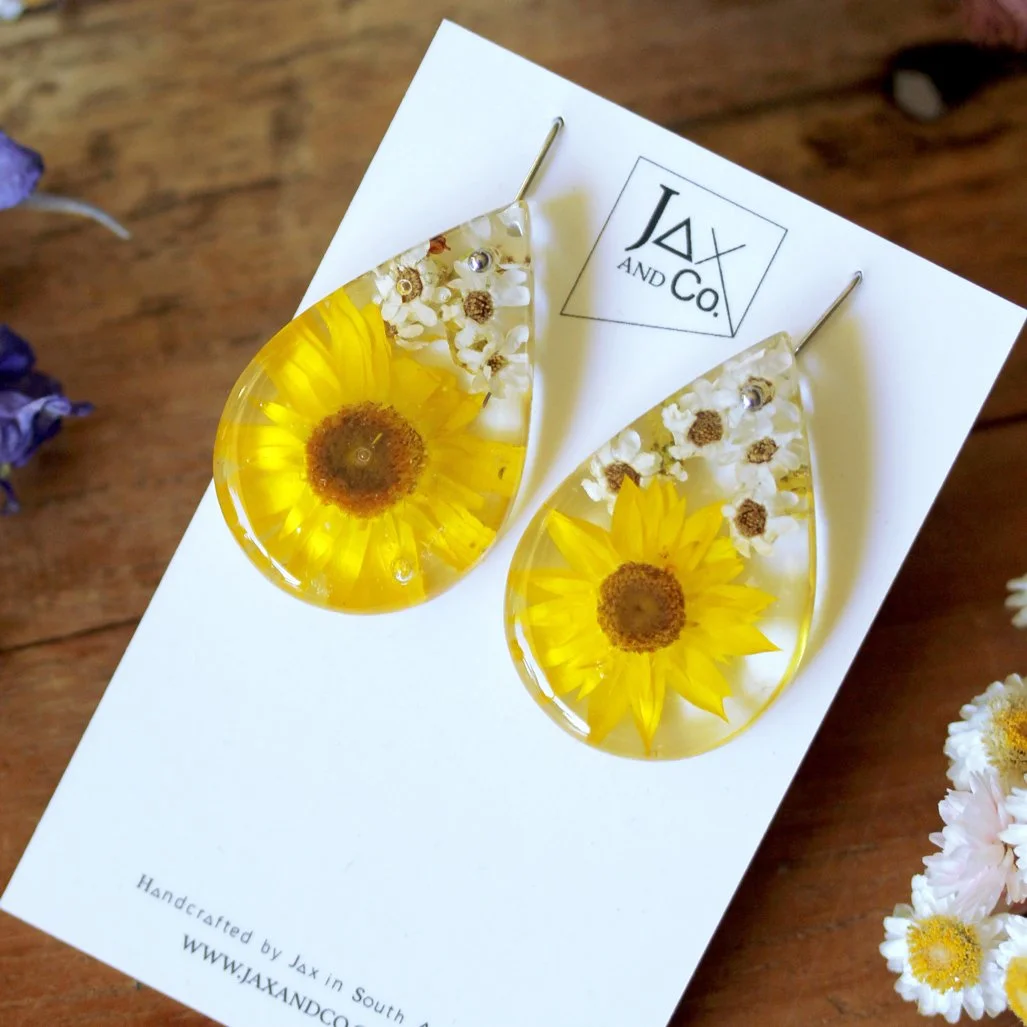 Small Mixed Flower Drop Earrings 1