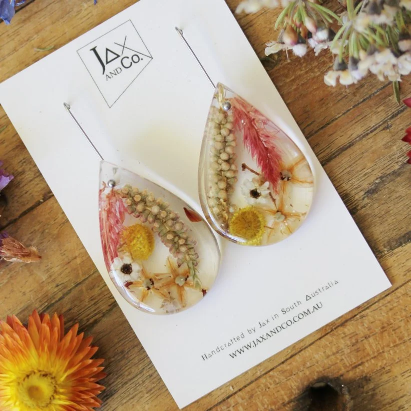 Small Mixed Bush Flower Drop Earrings 9