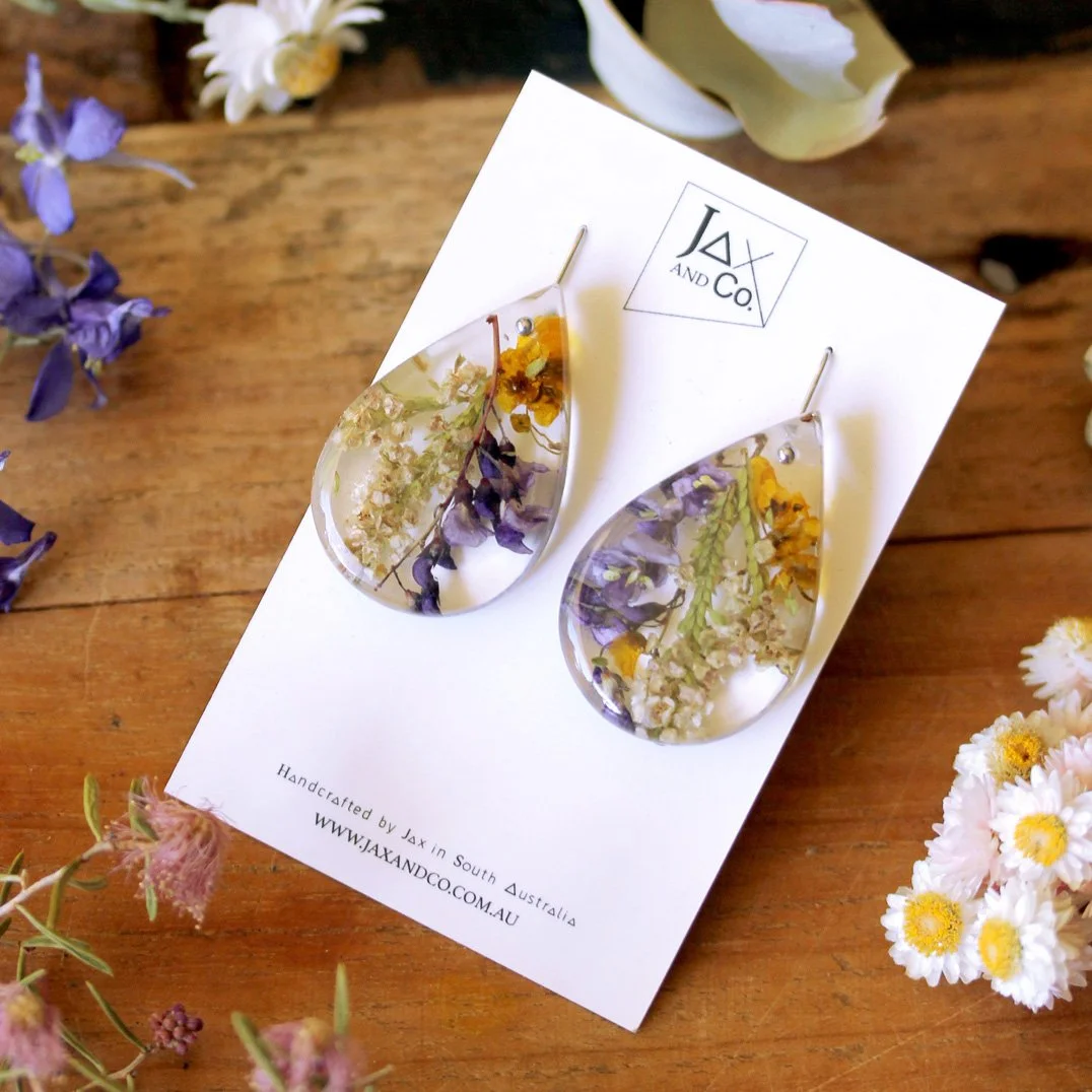 Small Mixed Bush Flower Drop Earrings 9