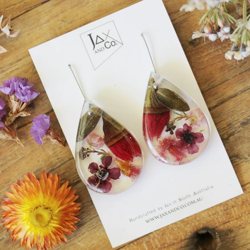 Small Mixed Bush Flower Drop Earrings 2