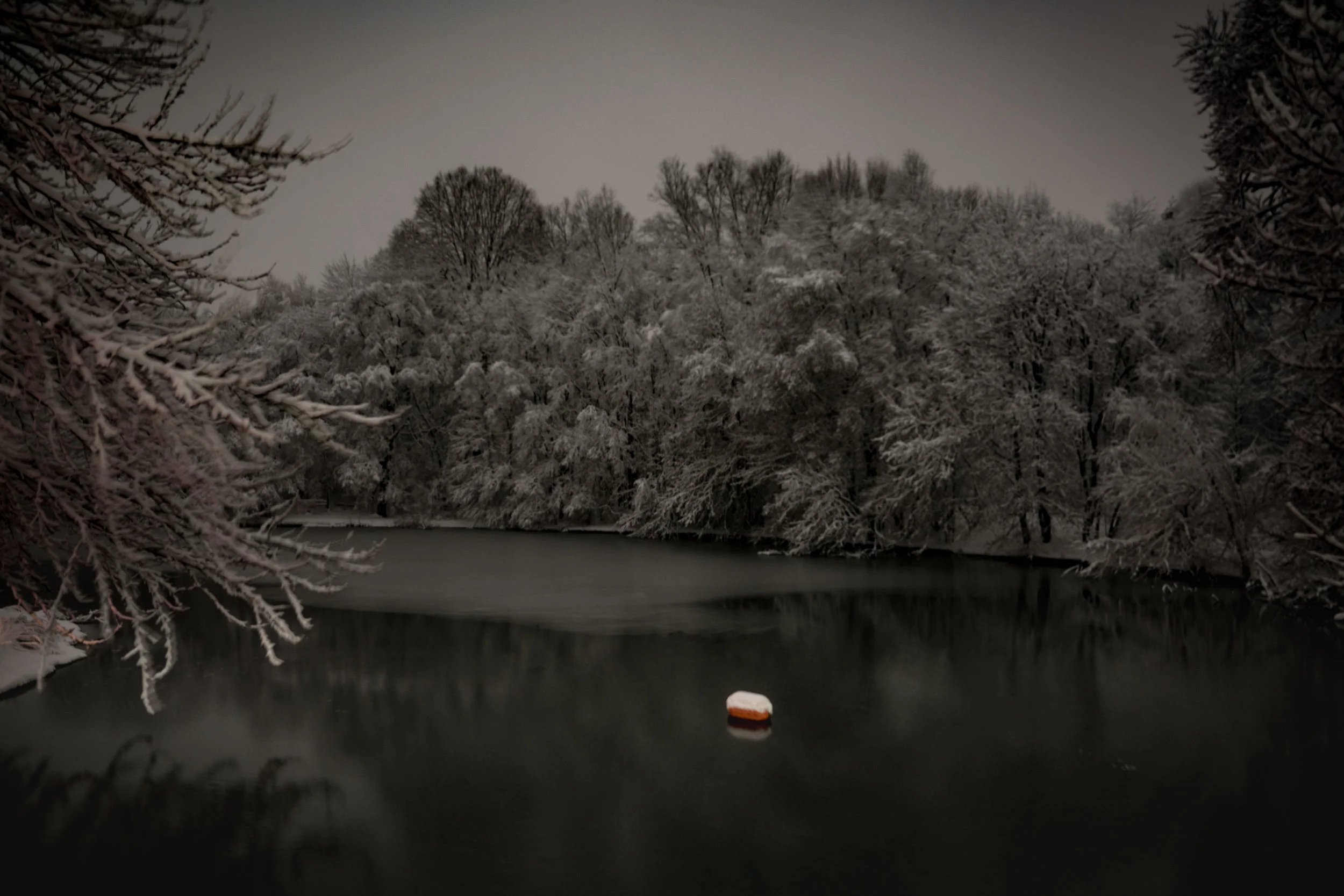 prospect park snowy night photograph by robert ravenscroft nyc and austin photographer