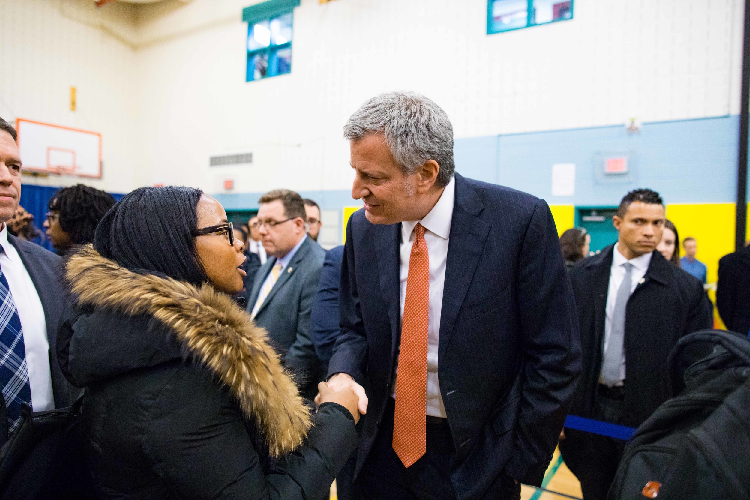 Social Work / Community Organizing intern Tiffany Noboa meets with the mayor to discuss the lack of co-sheltering options for people experieincing homelessness with animals in NYC.