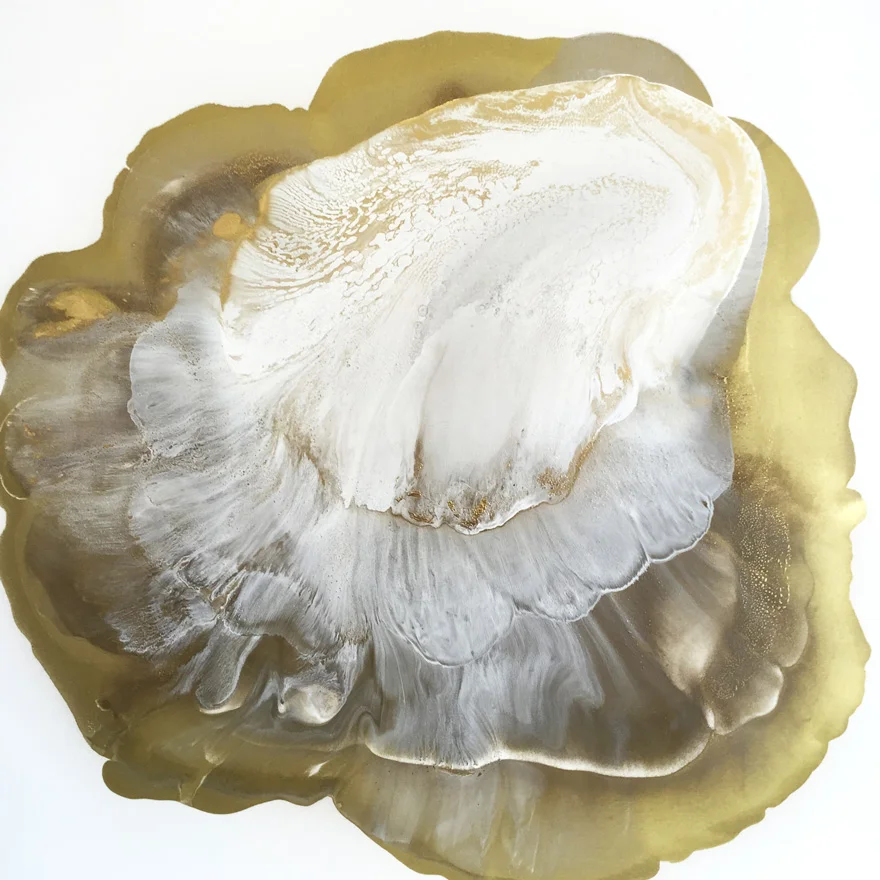   Oil varnish and pigment on canvas 102cm x 102cm  