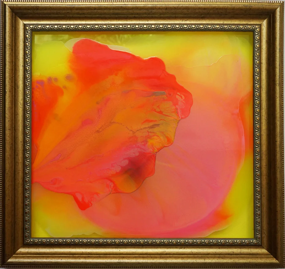   Perspex framed 80 x 80 cm  