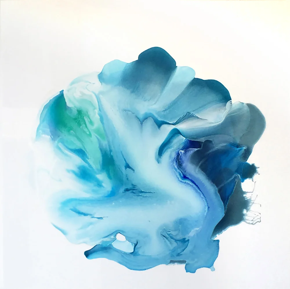   Oil varnish and pigment on white perspex 92cm x 92cm  