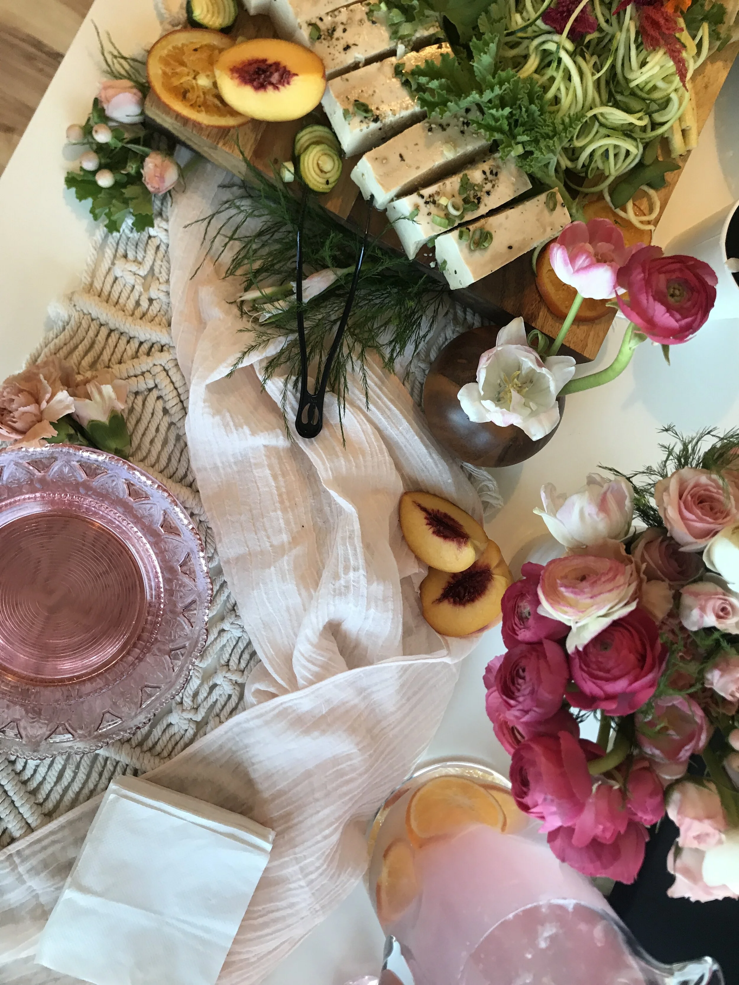 Table scape Florals and Food Styling 