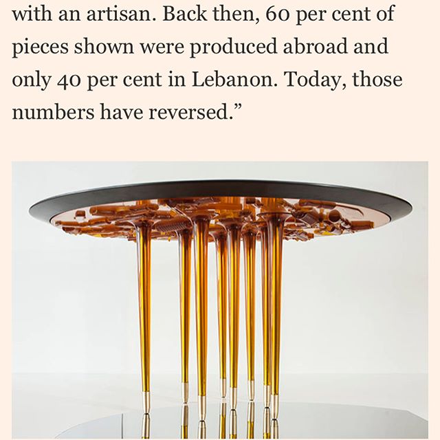 Happy to find our table for @houseoftoday featured in the @financialtimes design section, along with fellow talented Lebanese designers. Beirut at the center stage again...
SHOWDOWN is our response to the brief with which House of Today had invited d