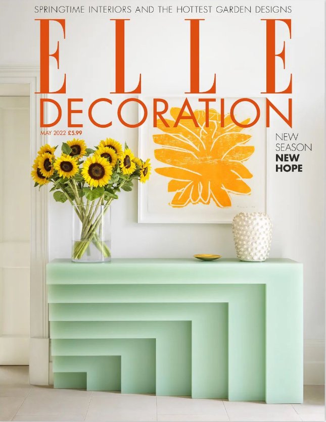 Harley Gardens on the cover of Elle Decoration UK — MARIAGROUP