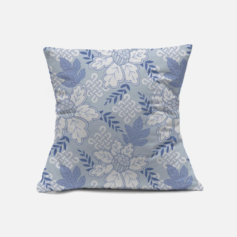 Pillows as a part of Chinese Garden, a Chinoiserie-inspired pattern collection.