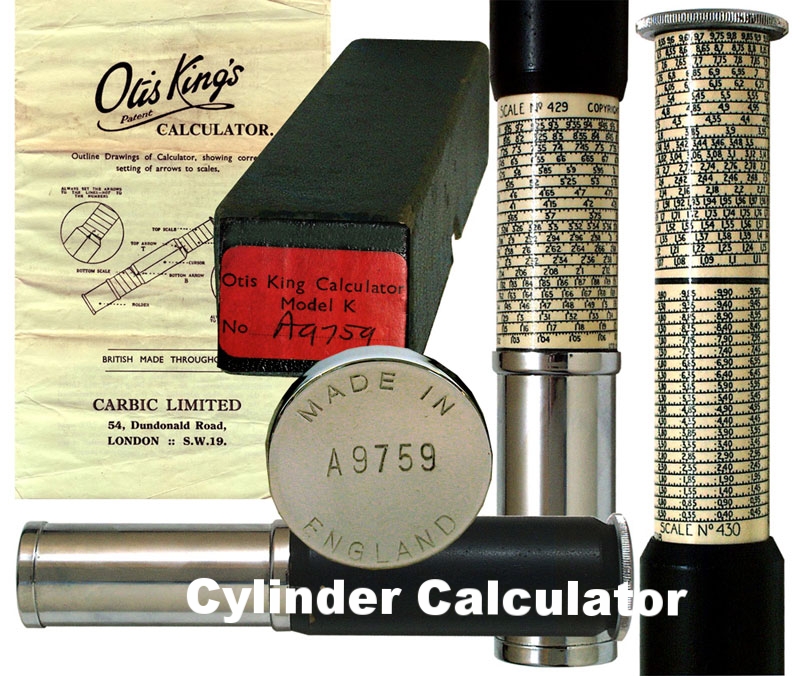 Otis King Cylinder Slide Rule Calculator