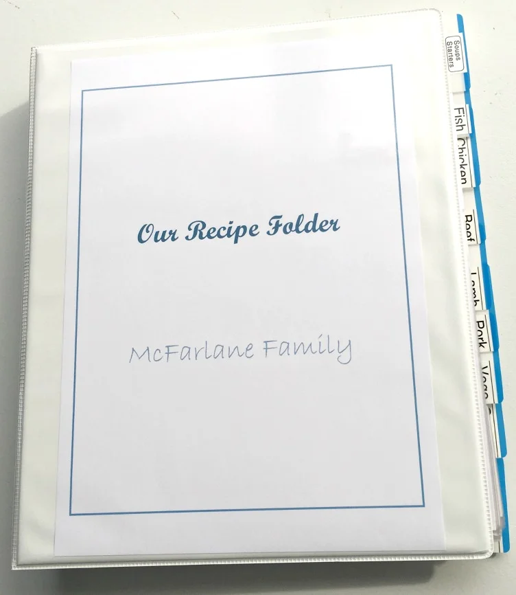 Recipe folder