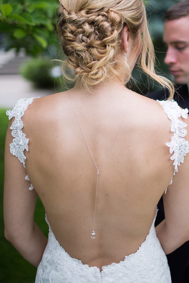 Bridal Necklace - Back Drop Neckace - Bridal Jewelry