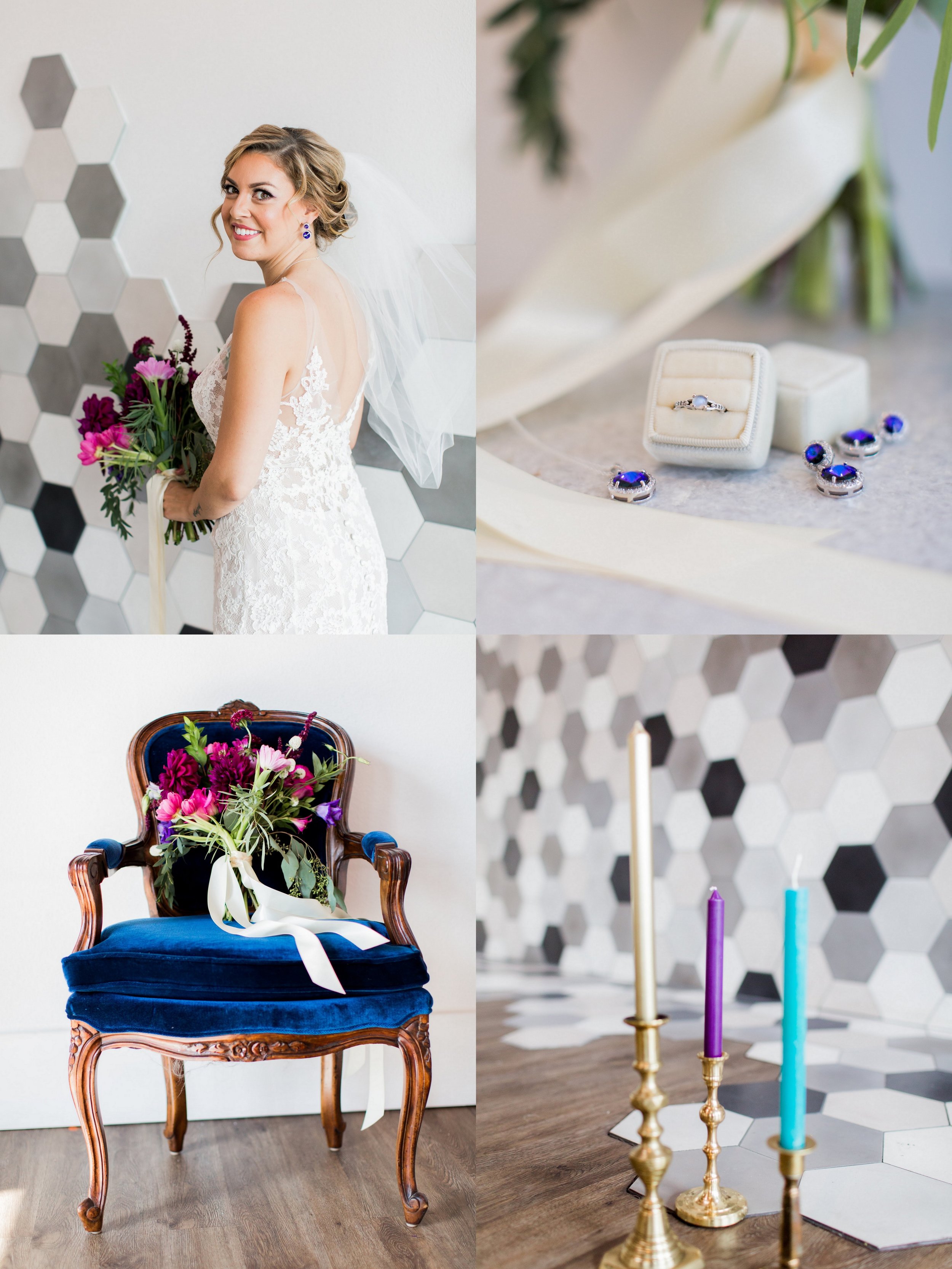 Jewel Toned Wedding - Purple Bridal Jewelry Set