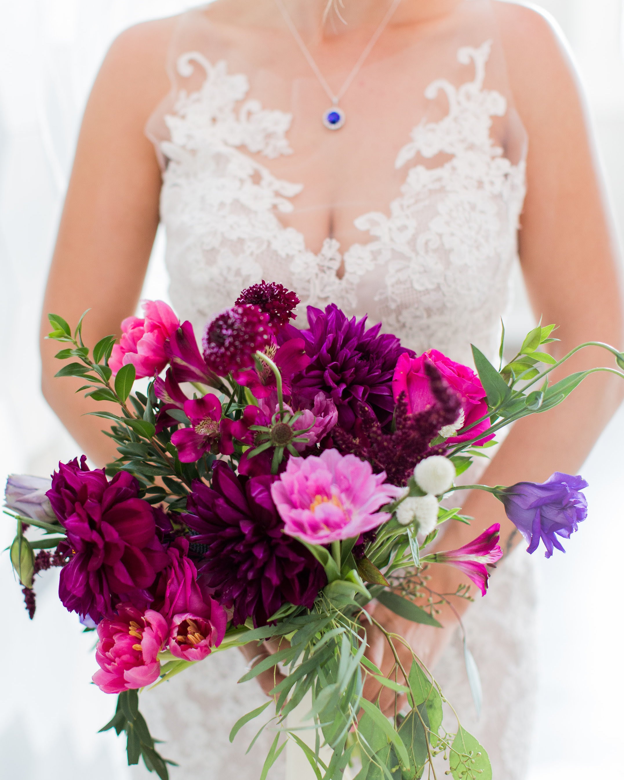 Bridal Bouquete - Purple Necklace