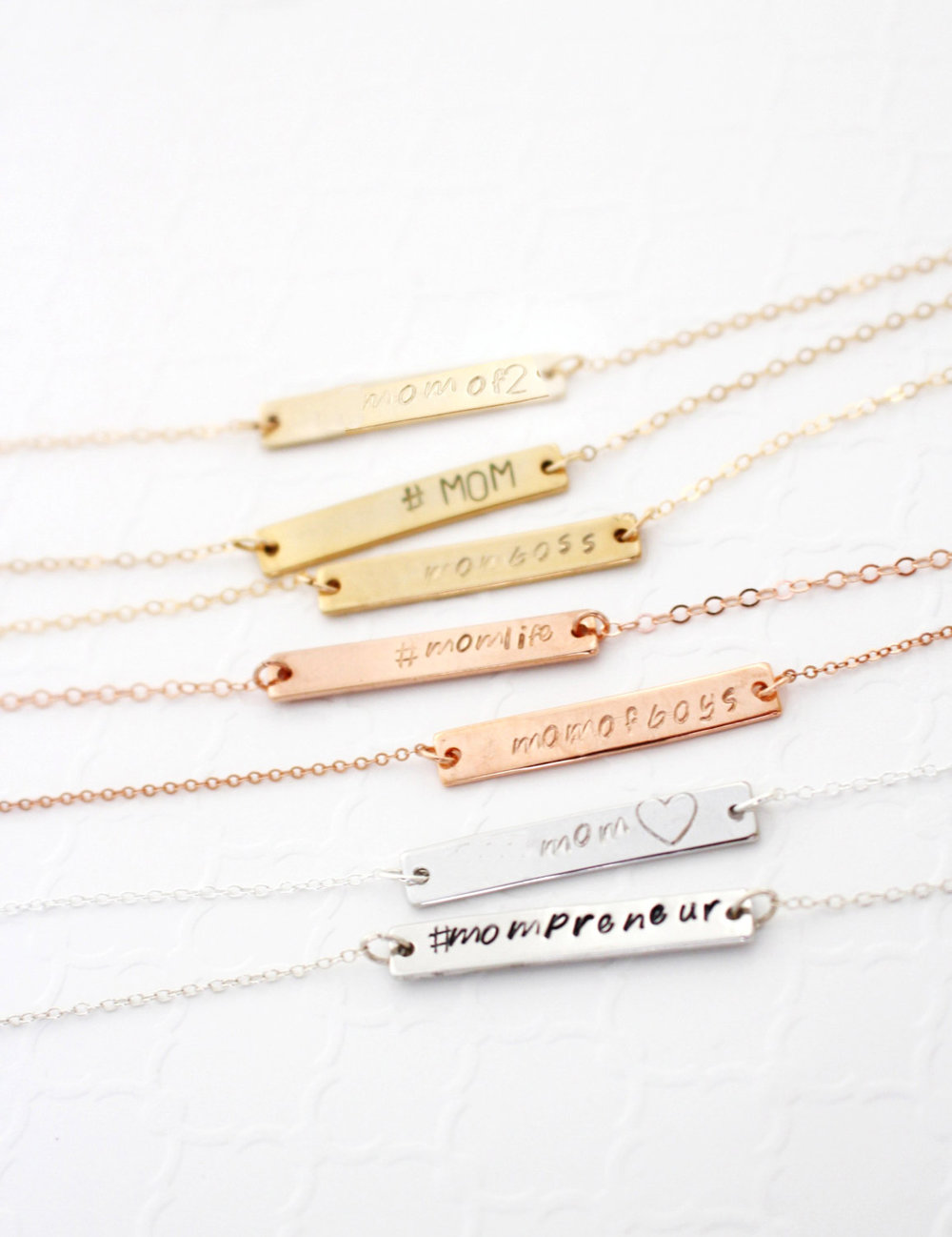 Bar Necklace - Personalized Jewelry - Mom Jewelry