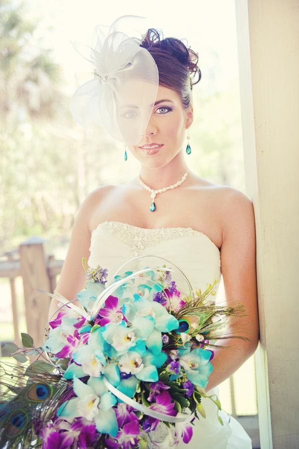 Peaock Bridal Jewelry - Peacock Inspired Wedding