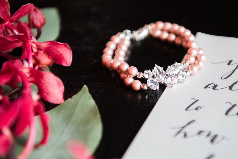 Pearl Bridal Jewelry - Blush Pearl Bracelet 