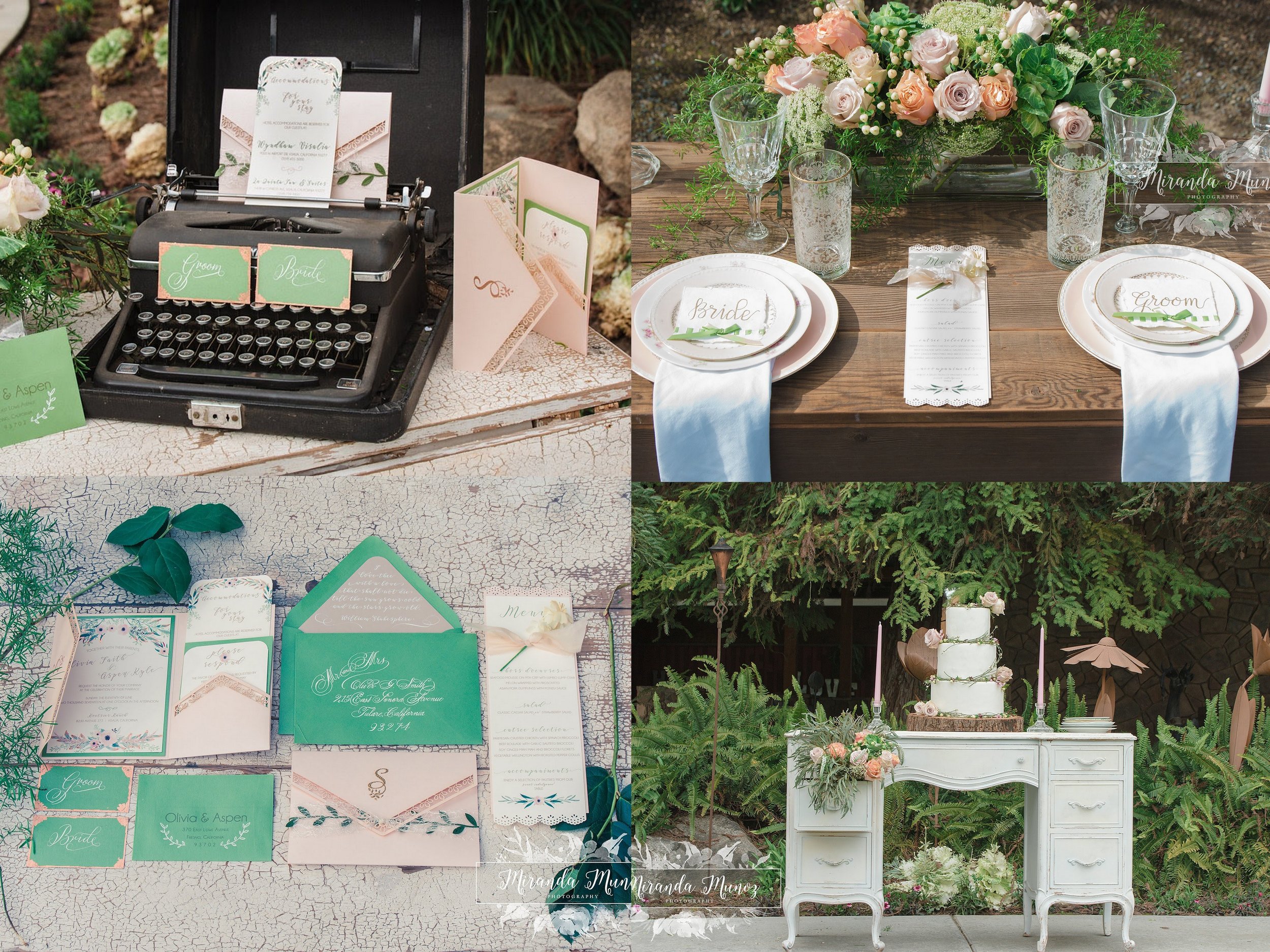 Boho Wedding - Peach and Green Wedding